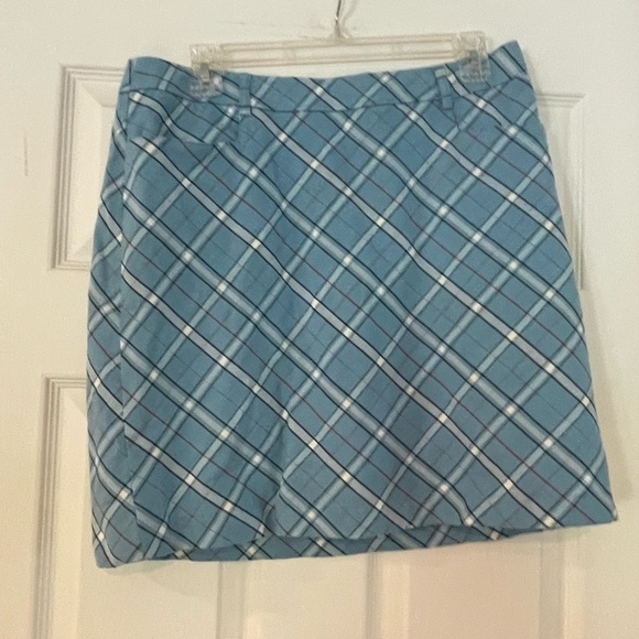 Fairway & Greene Pants - FAIRWAY & GREENE BLUE PLAID GOLF SKORT